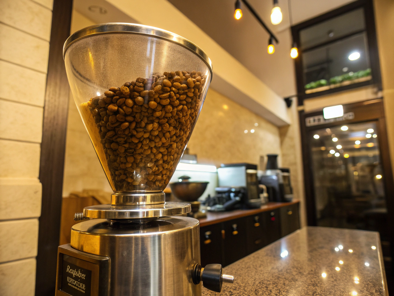 Barista calibrating grind size for espresso